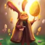 Baixe os Melhores Livros Sobre a Páscoa! Desenho digital de uma pessoa com um livro aberto sobrea pascoa para baixar