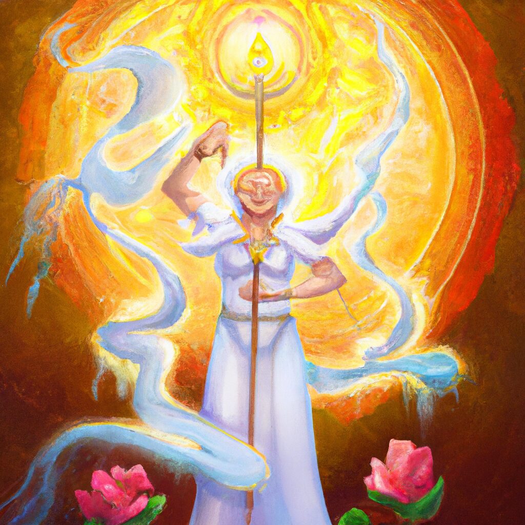 Desenho digital de uma pessoa com um livro aberto sobre