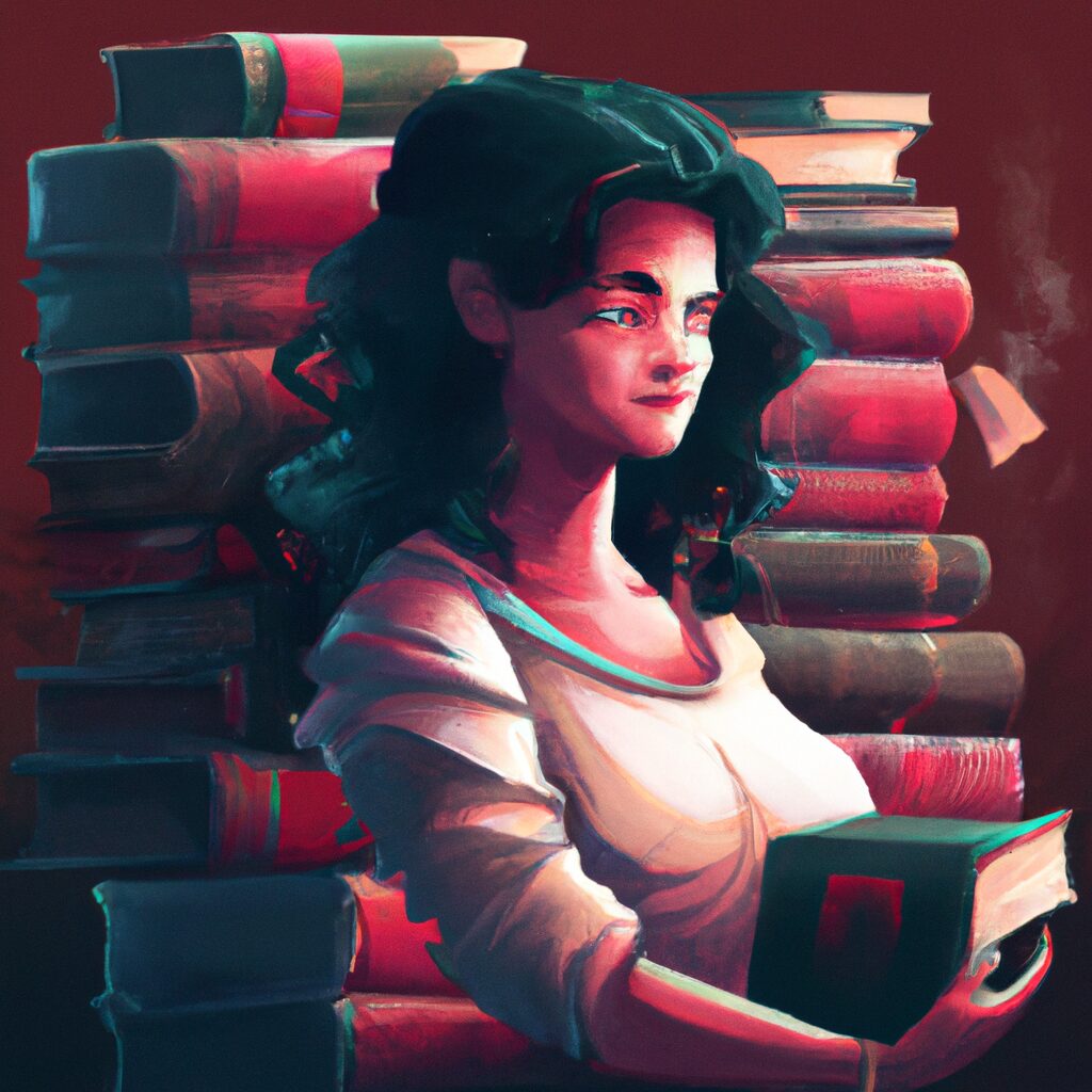 Arte de uma pessoa lendo um livro de texto sobreamar livros