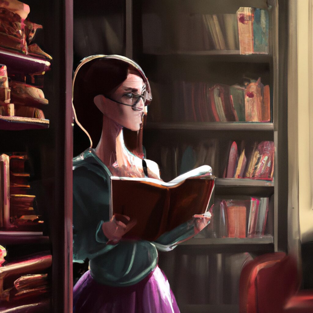 Arte de uma pessoa lendo um livro de texto sobre