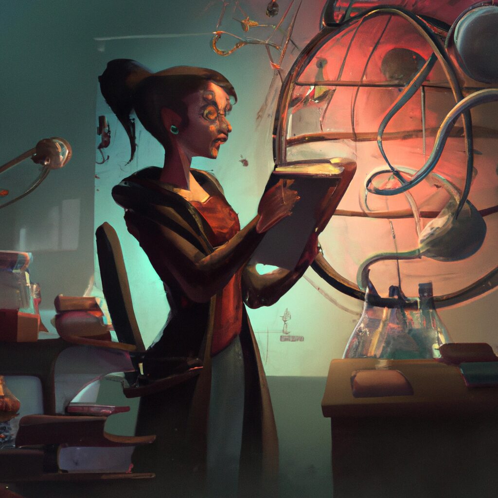 Arte Digital de uma pessoa lendo Livros sobre