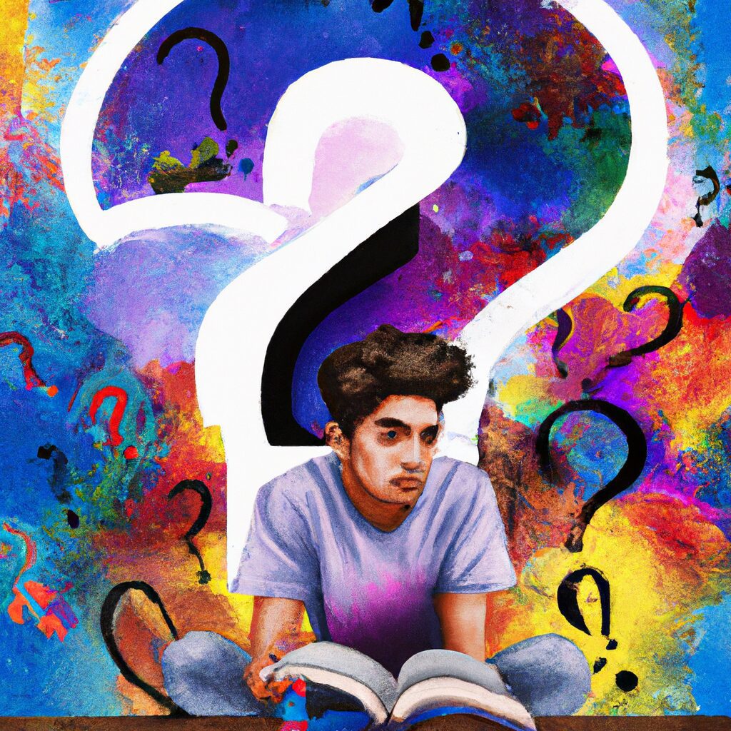 Pessoa lendo um livro de texto sobre