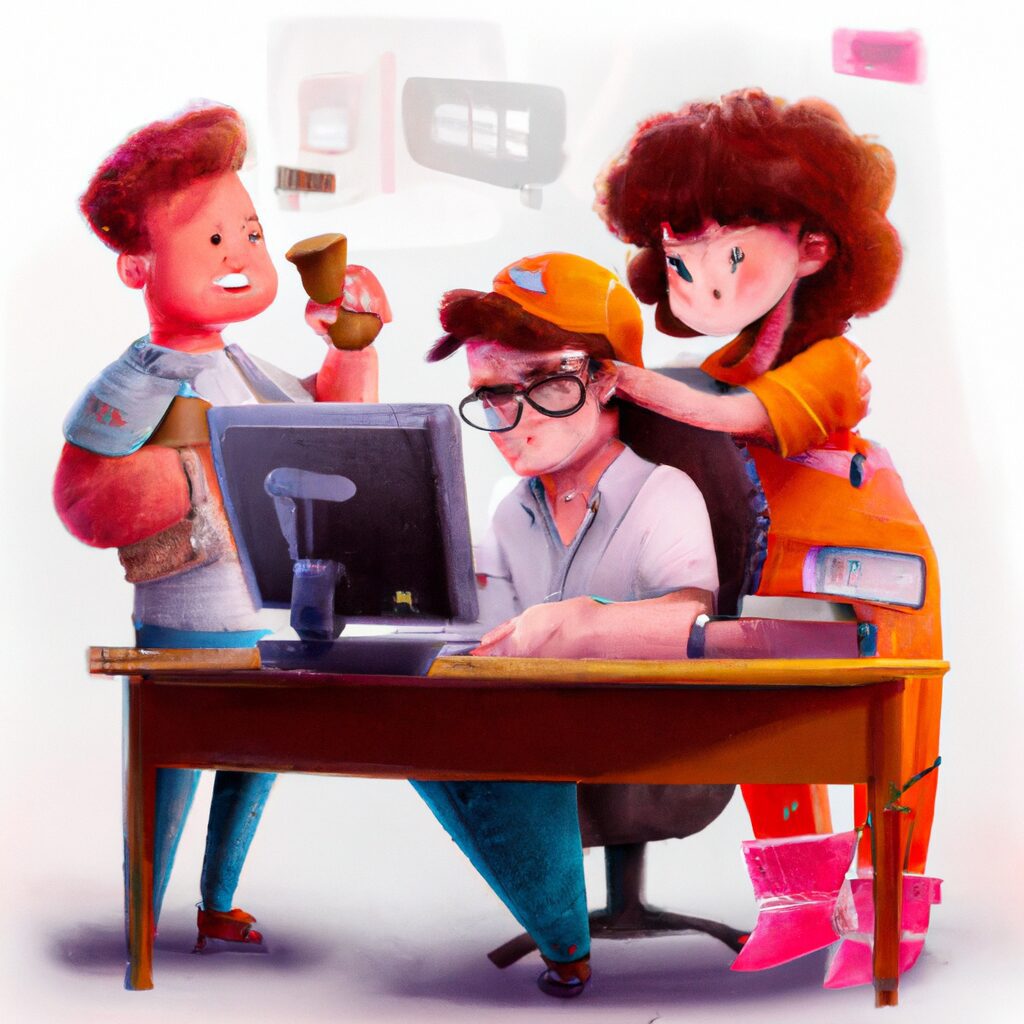 Desenho de alguém lendo