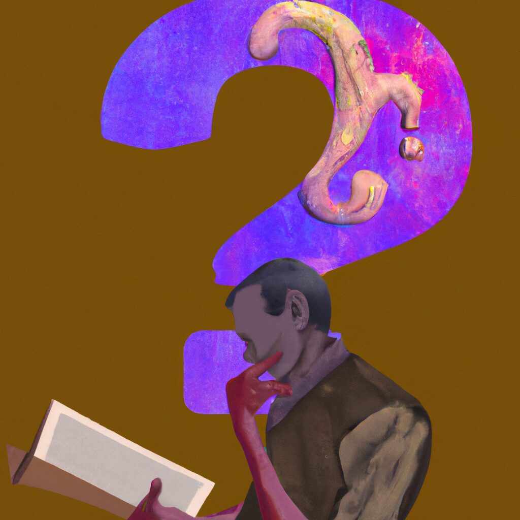 Desenho de alguém lendo