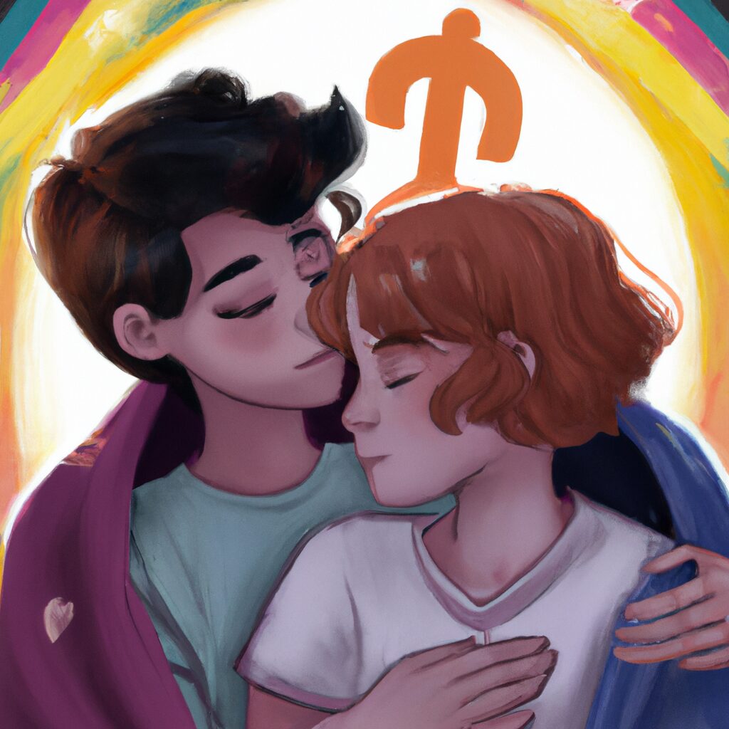 Desenho de alguém lendo ivros infantis sobre sexualidade