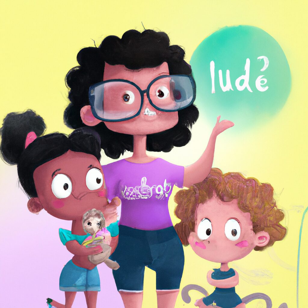 Desenho digital de uma pessoa com um livro aberto sobremaes para educacao infantil