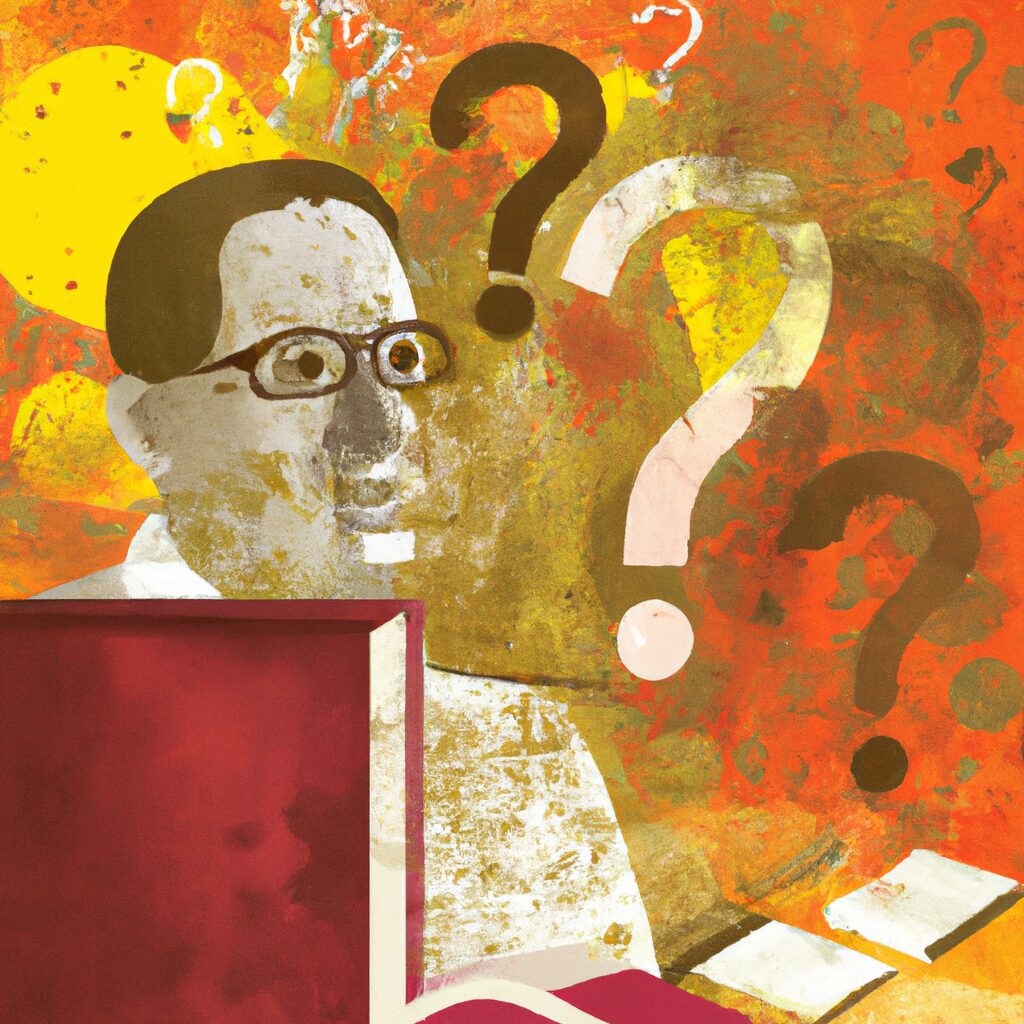 Desenho de uma pessoa lendo um livro sobreLuiz Fernando Emediato